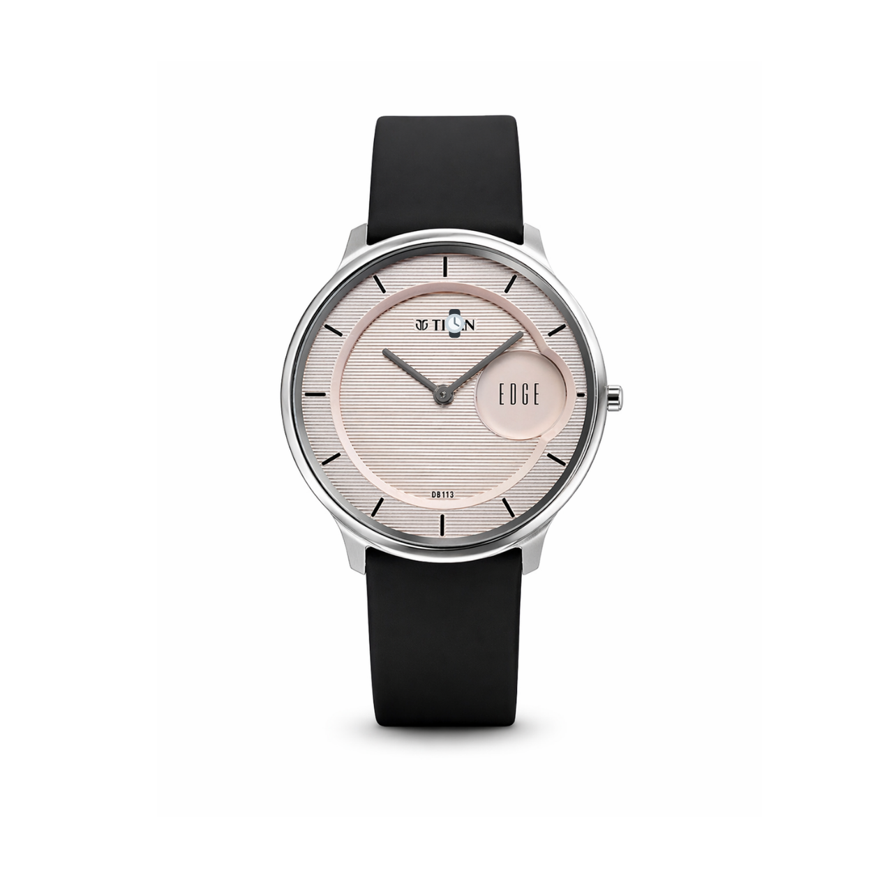 Men’s Slim Edge Minimal Watch – Black Strap