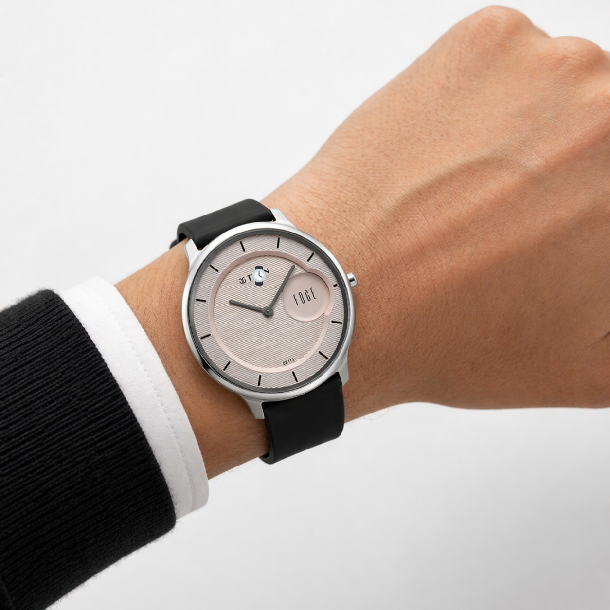 Men’s Slim Edge Minimal Watch – Black Strap