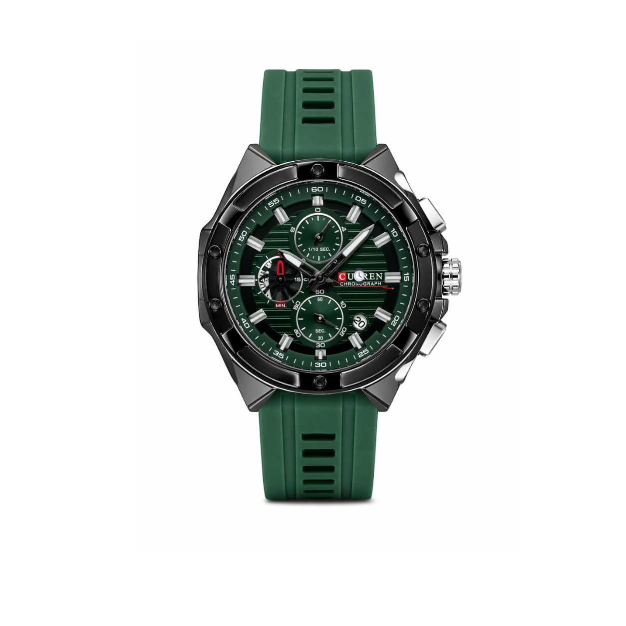 Multi-Function Sport Watch for Men – Chronograph Green